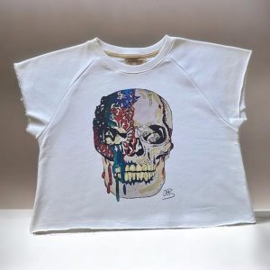 Crop Top Two Faced Skull F