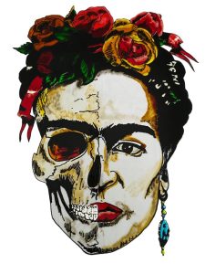 Frida - vitral sobre vidro