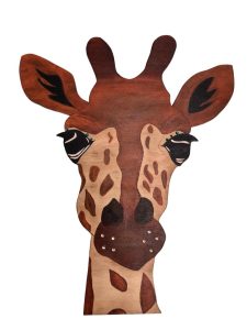 Giraffe - Acrílica sobre madeira